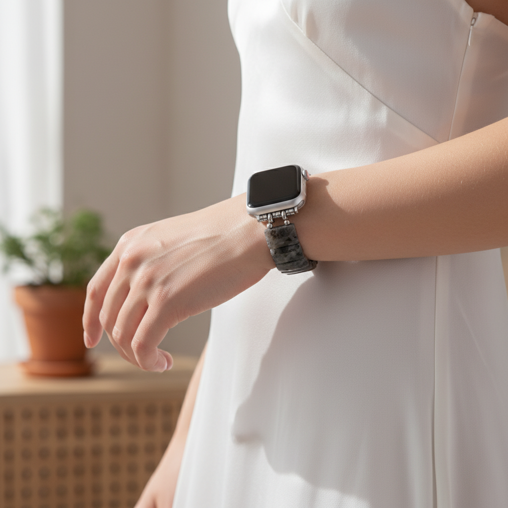 Correa elástica de piedra equilibrio medianoche para Apple Watch