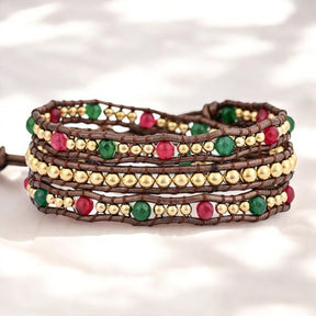 Pulsera Envoltura de Corazón de Feliz Navidad
