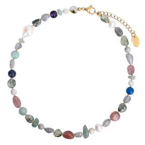 Collar de piedra brillo etéreo