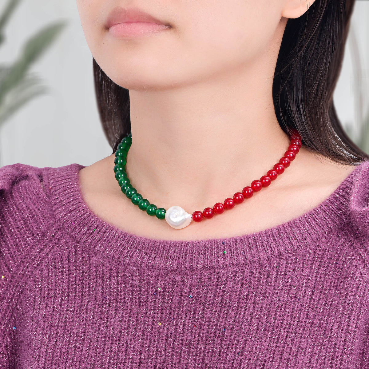 Collar de perlas de Navidad Winterberry