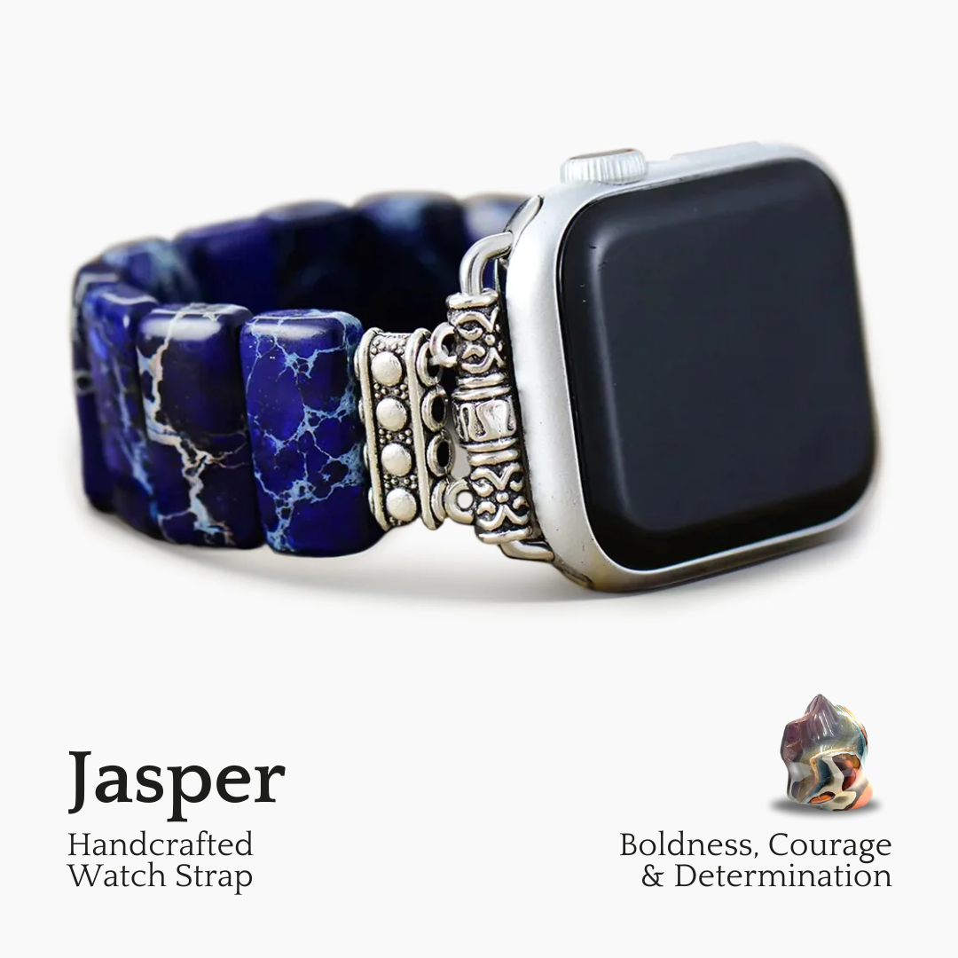 Correa elástica para Apple Watch de jaspe tibetano azul marino oscuro