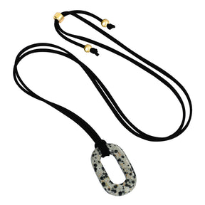 Collar de serenidad turquesa de ante