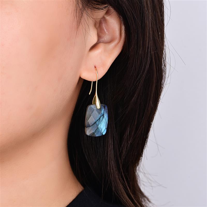 Pendientes de aro con orbe moteado Crimson Orbit