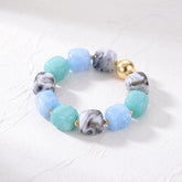 Pulsera gruesa de cuentas variadas Ocean Mist