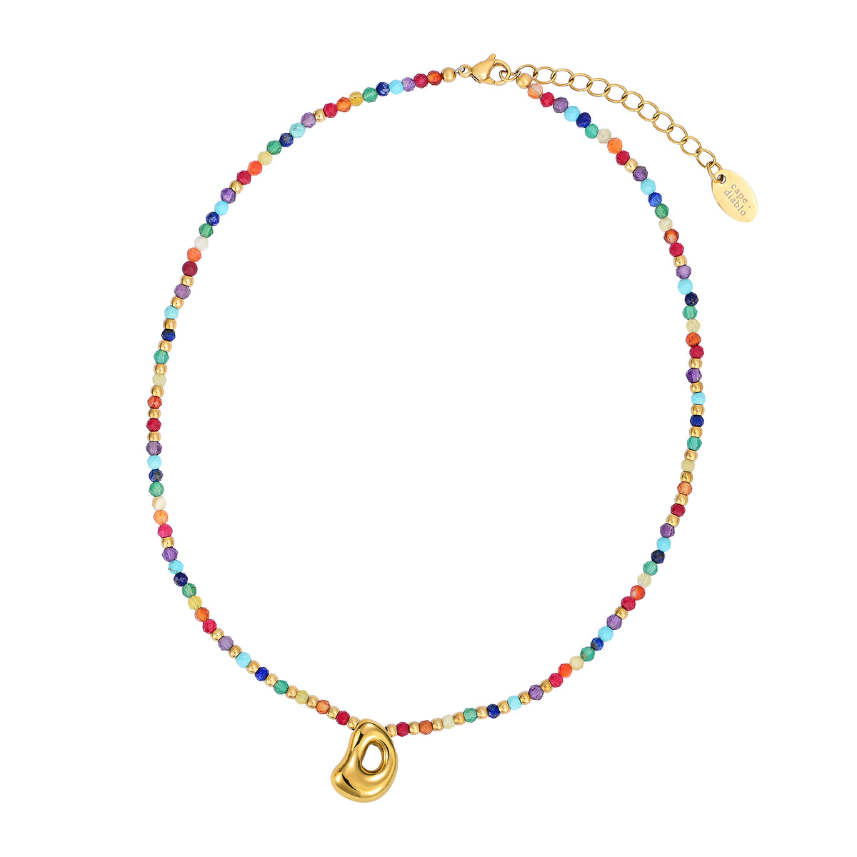 Collar Inicial Rainbow Bubble