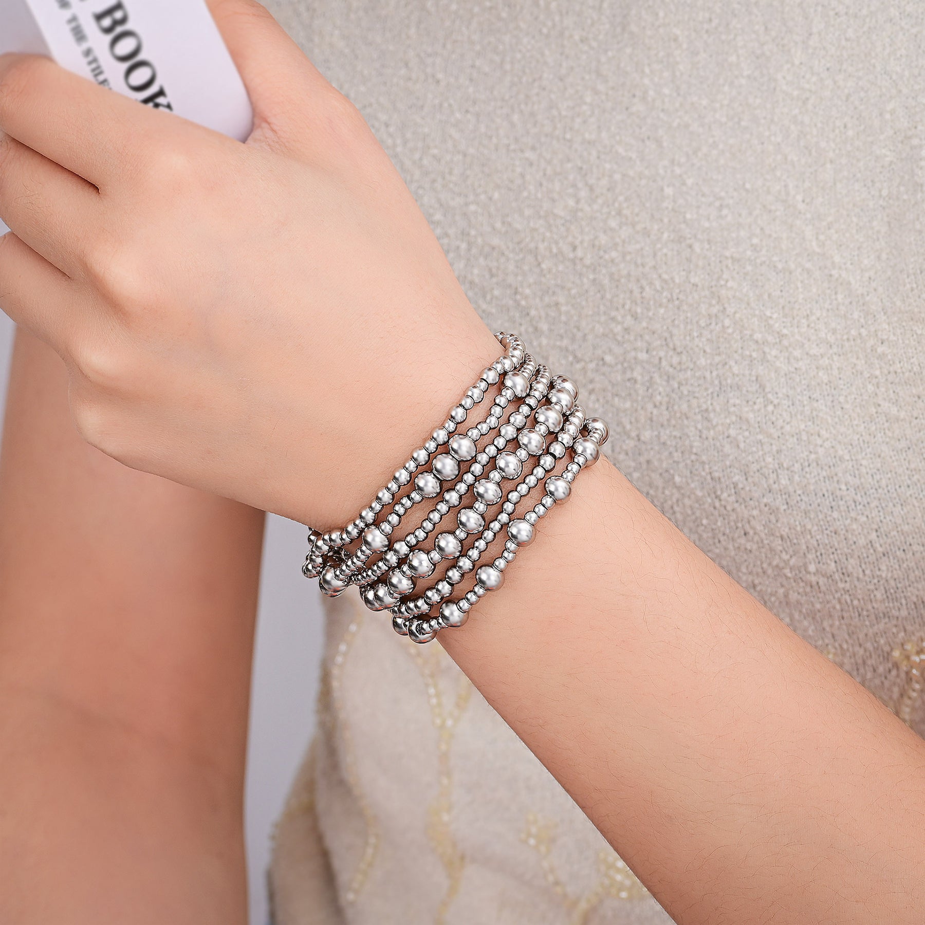 Conjunto de pulseras Demure de platino