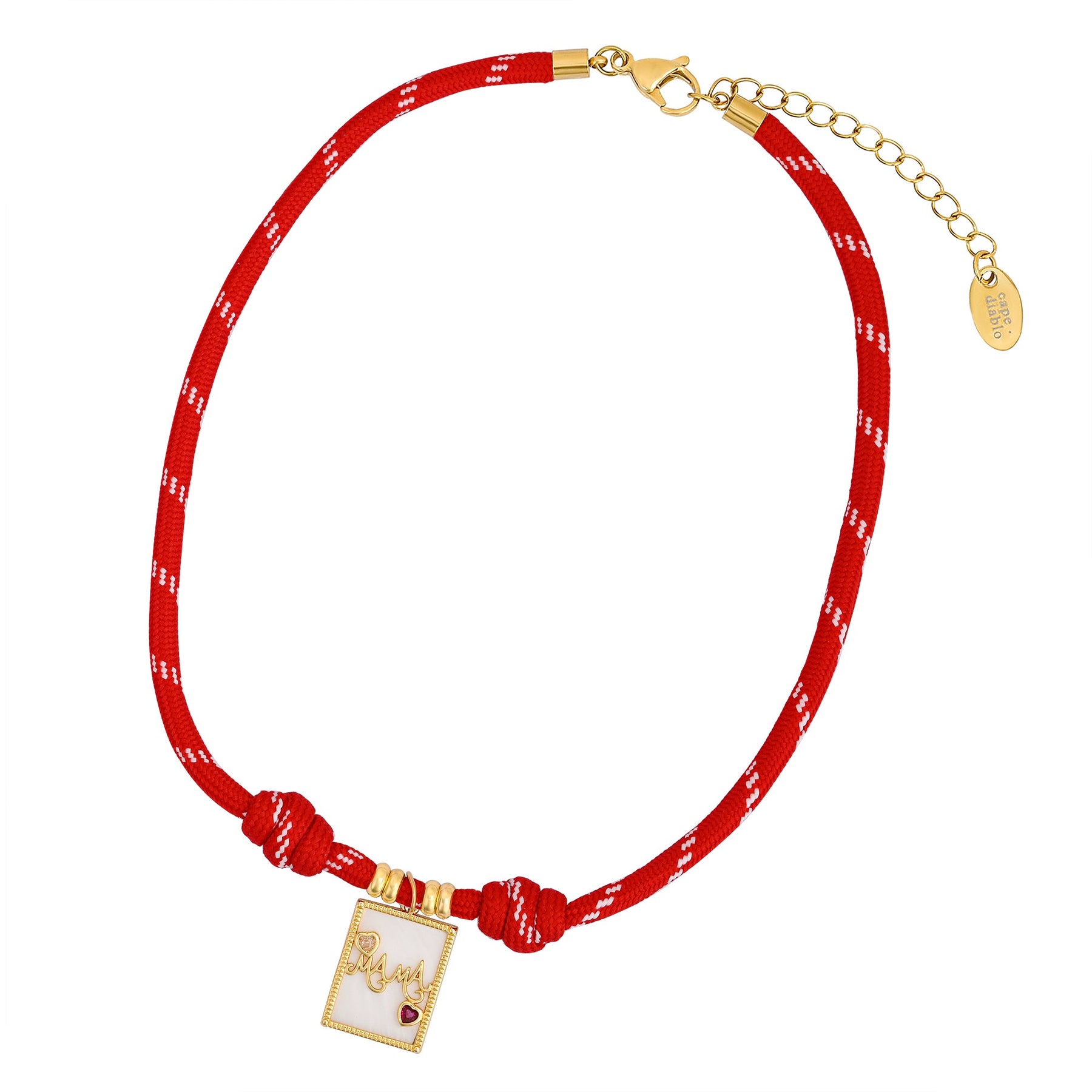 Collar con encanto de amor rojo