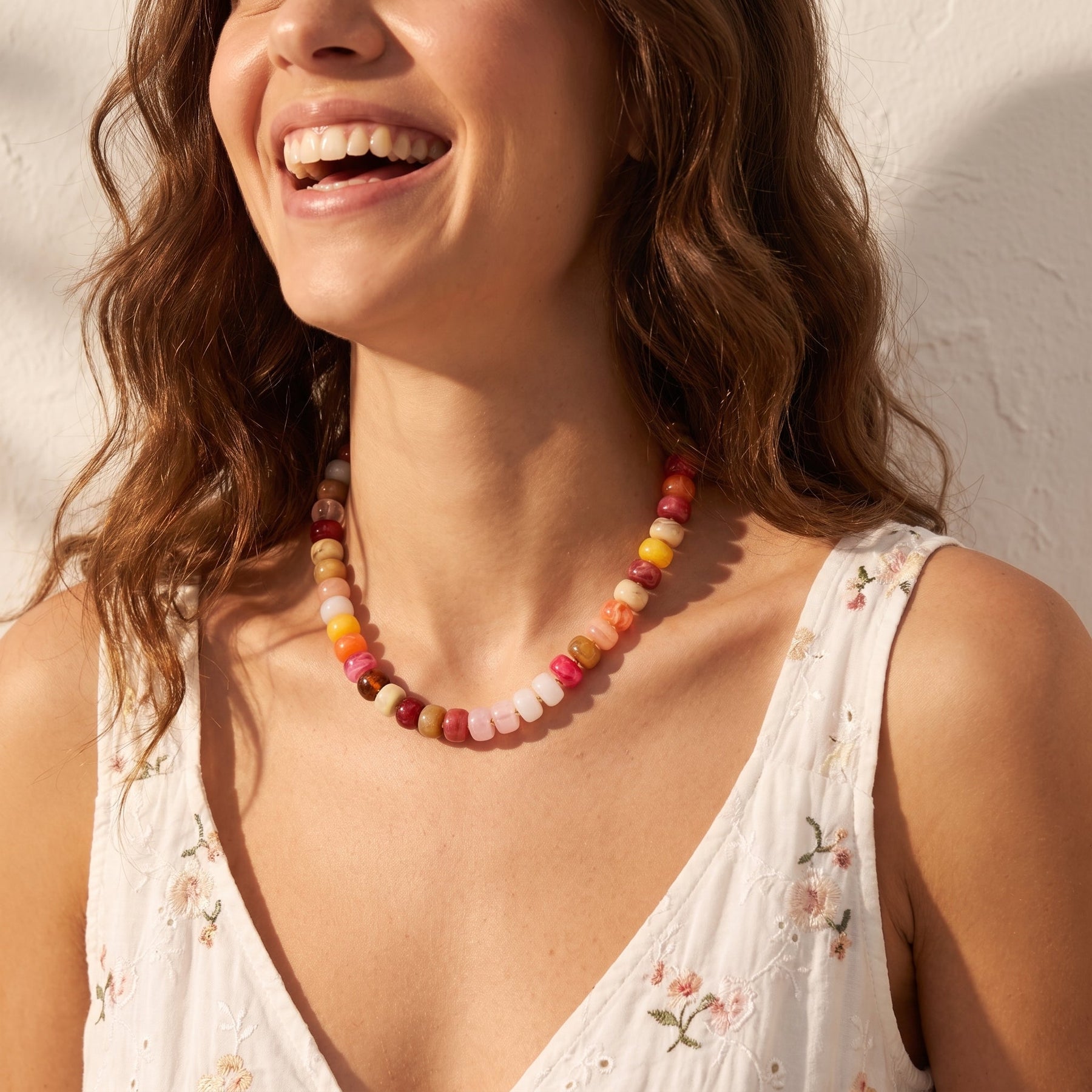 Collar llamativo de brillo otoñal