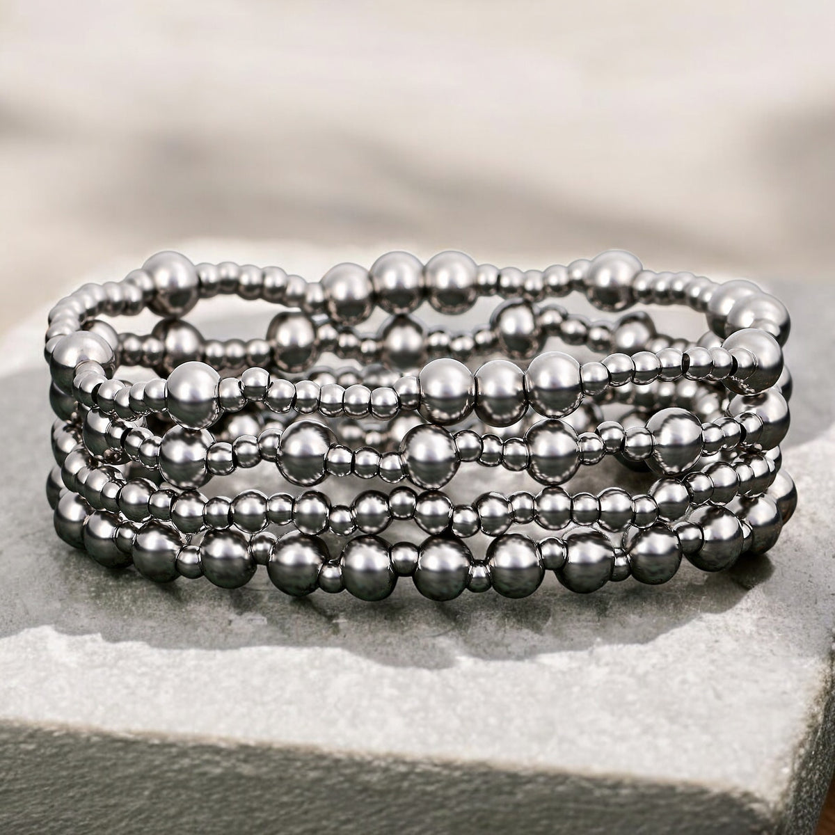 Conjunto de Pulseras de Platino Demure