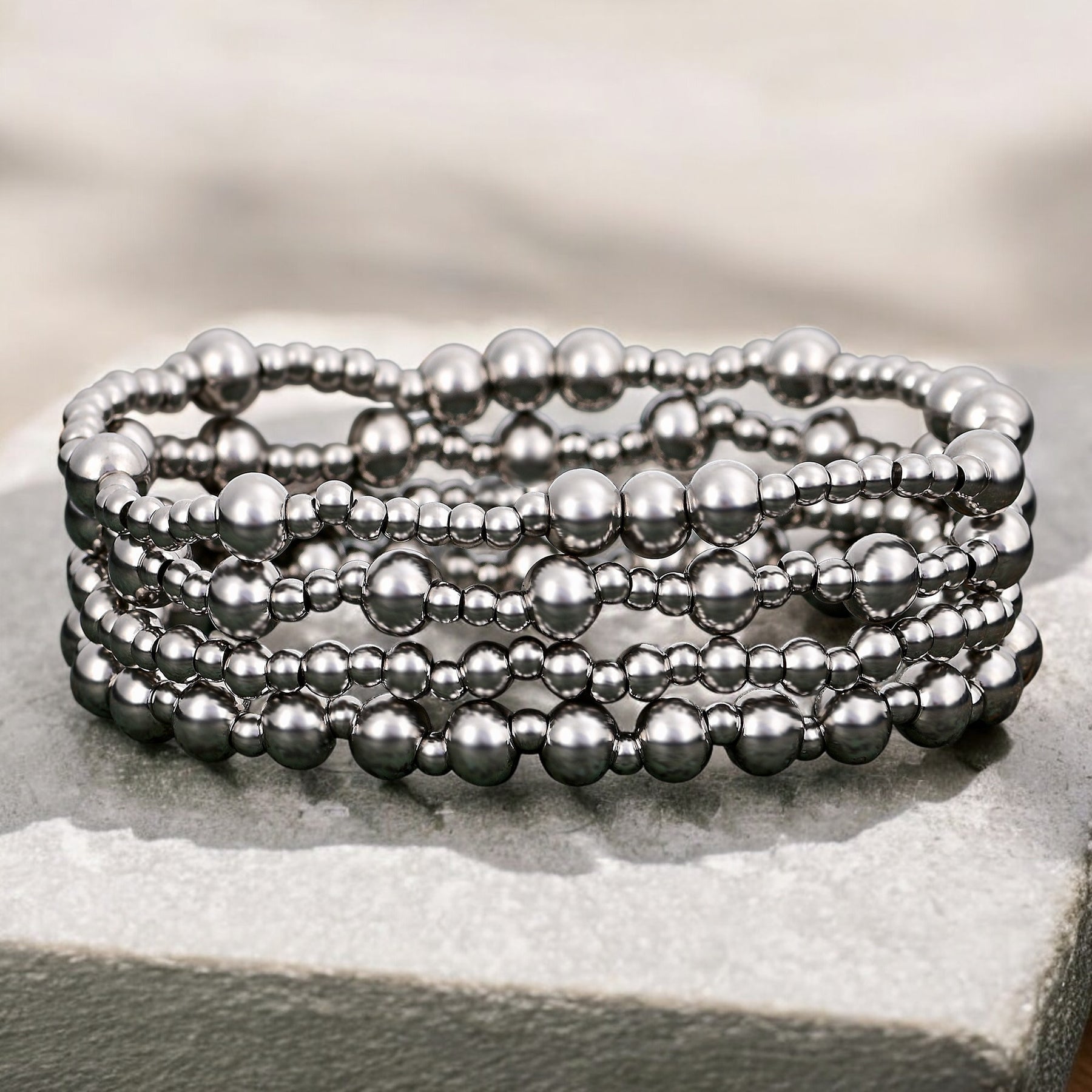 Conjunto de Pulseras de Platino Demure