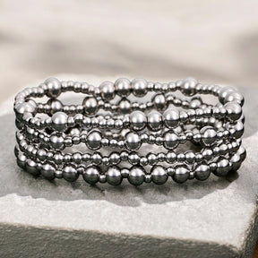 Conjunto de Pulseras de Platino Demure