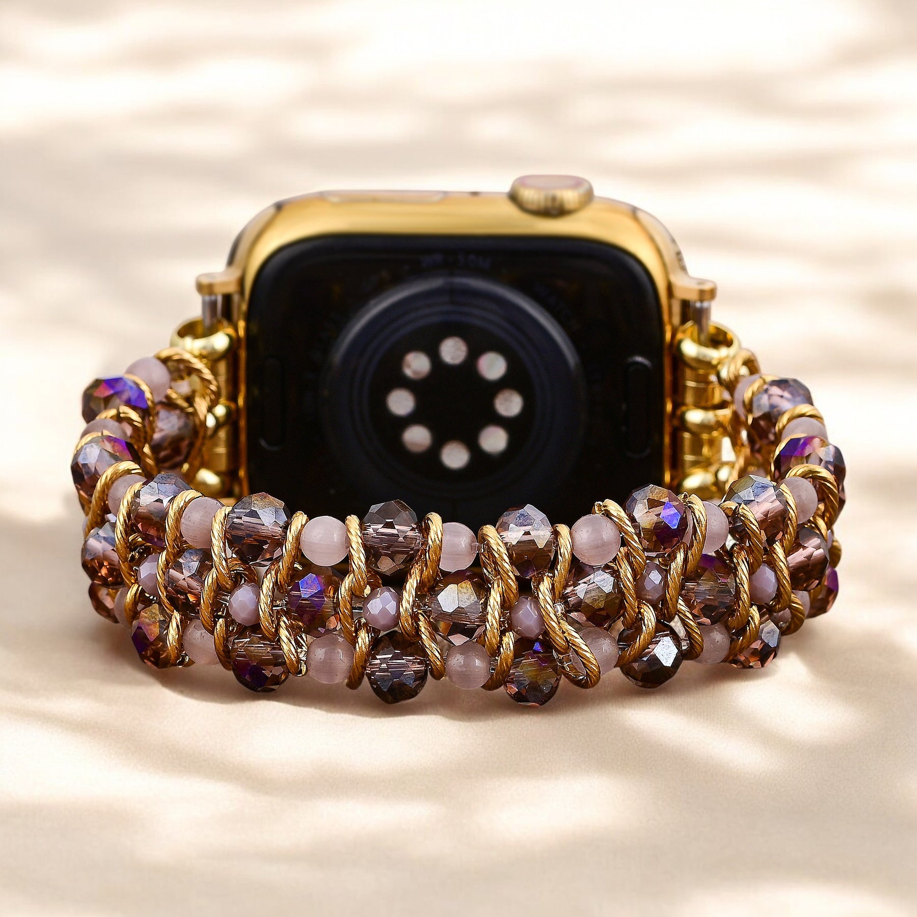 Correa trenzada Golden Serenity Gem para Apple Watch