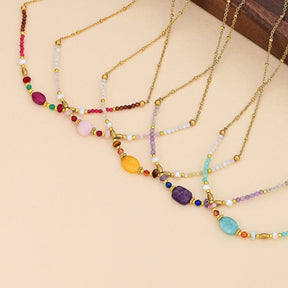 Collar de Armonía de Jade Rubí