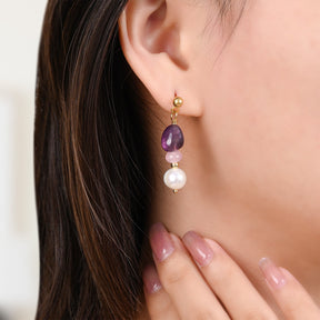Pendientes Amethyst Glow