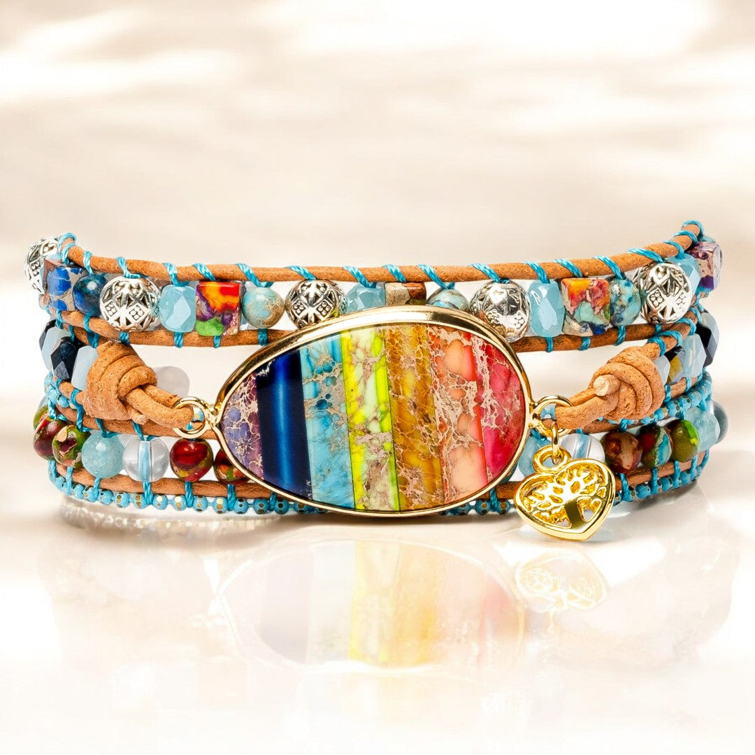 Pulsera envolvente del chakra del corazón sanador