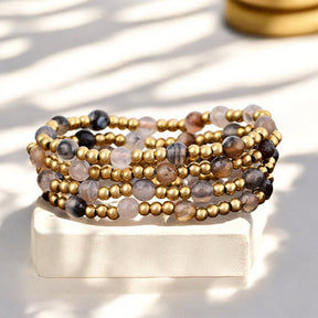 Conjunto de Pulseras de Elegancia de Ágata