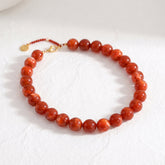 Collar grueso de cuentas rojas