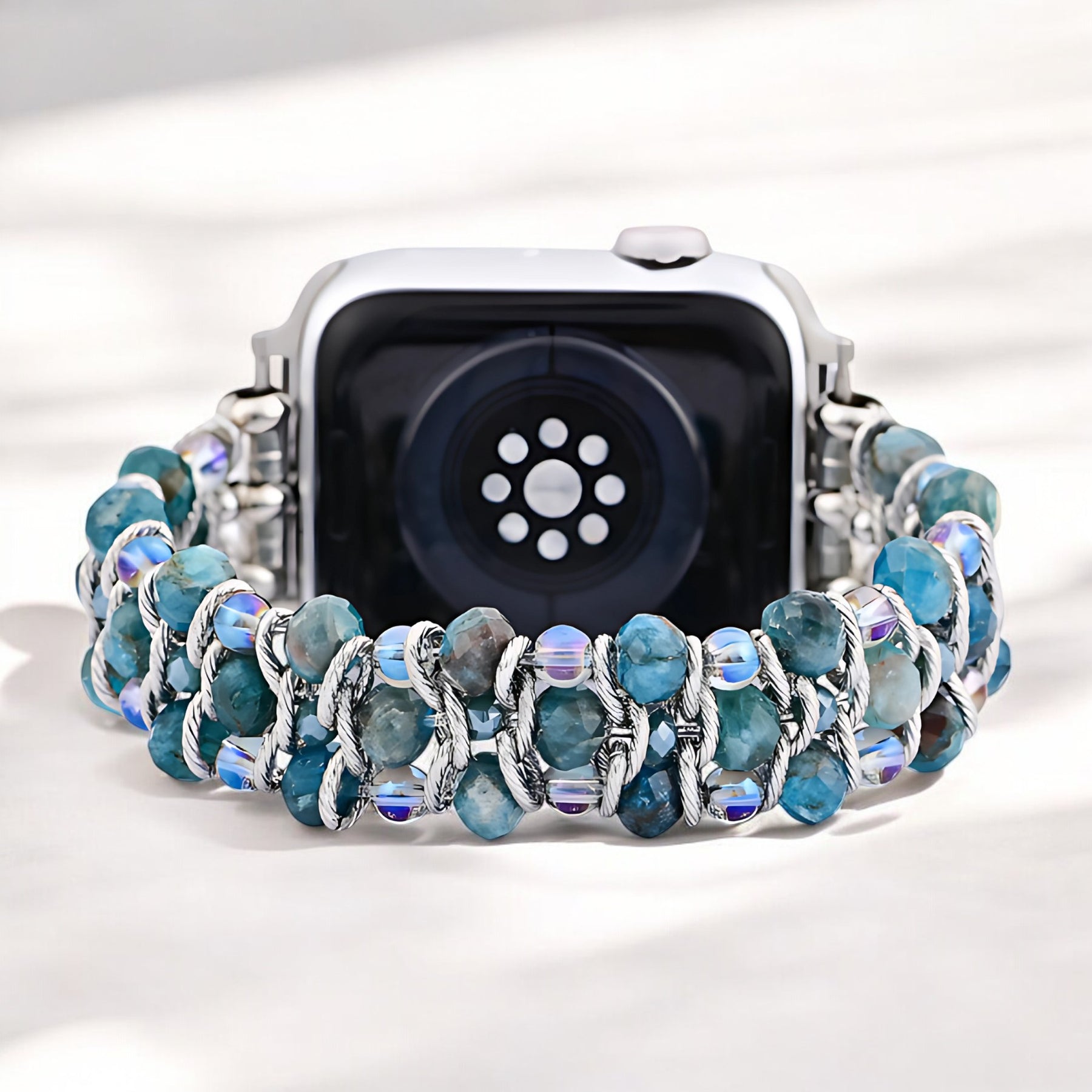 Correa trenzada de Apatita Azul para Apple Watch