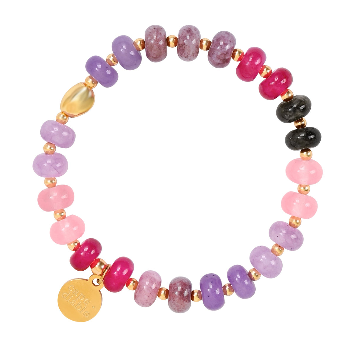 Pulsera Berry Jade Bloom