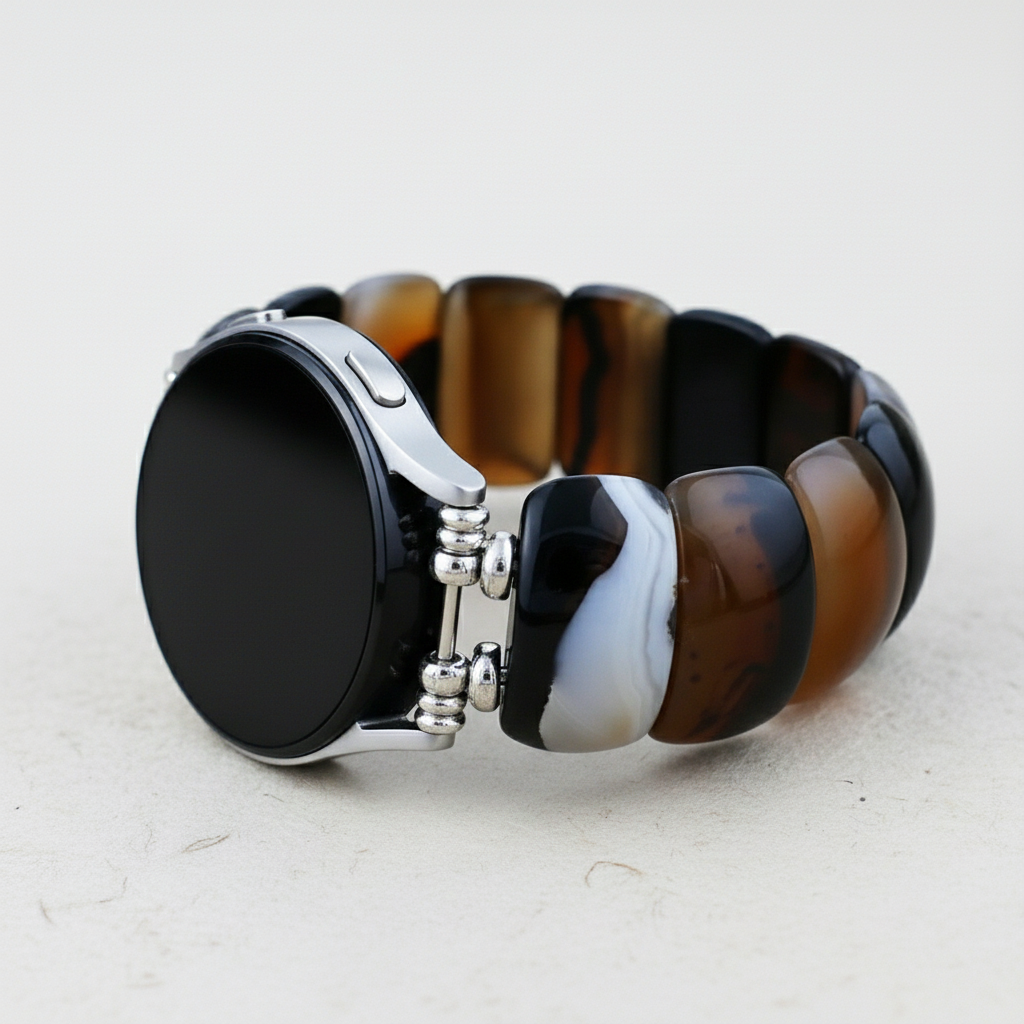 Correa elástica Bohemia Onyx Elegance para Samsung Galaxy Watch