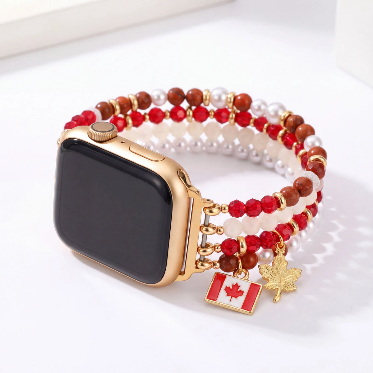 Correa elástica para Apple Watch en perla de arce canadiense