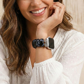 Correa de Ágata Mármol Negro para Apple Watch