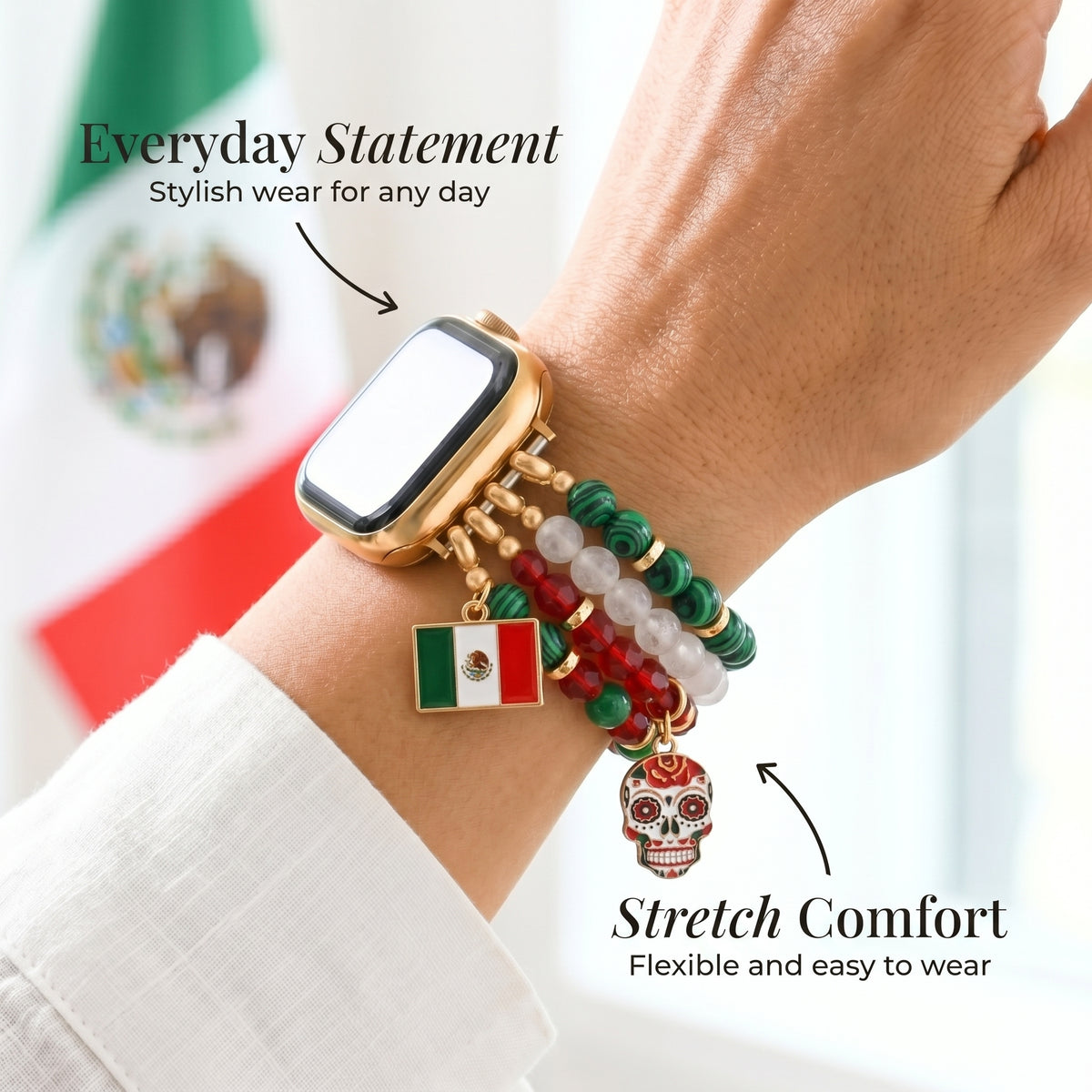 Correa elástica Viva México para Apple Watch