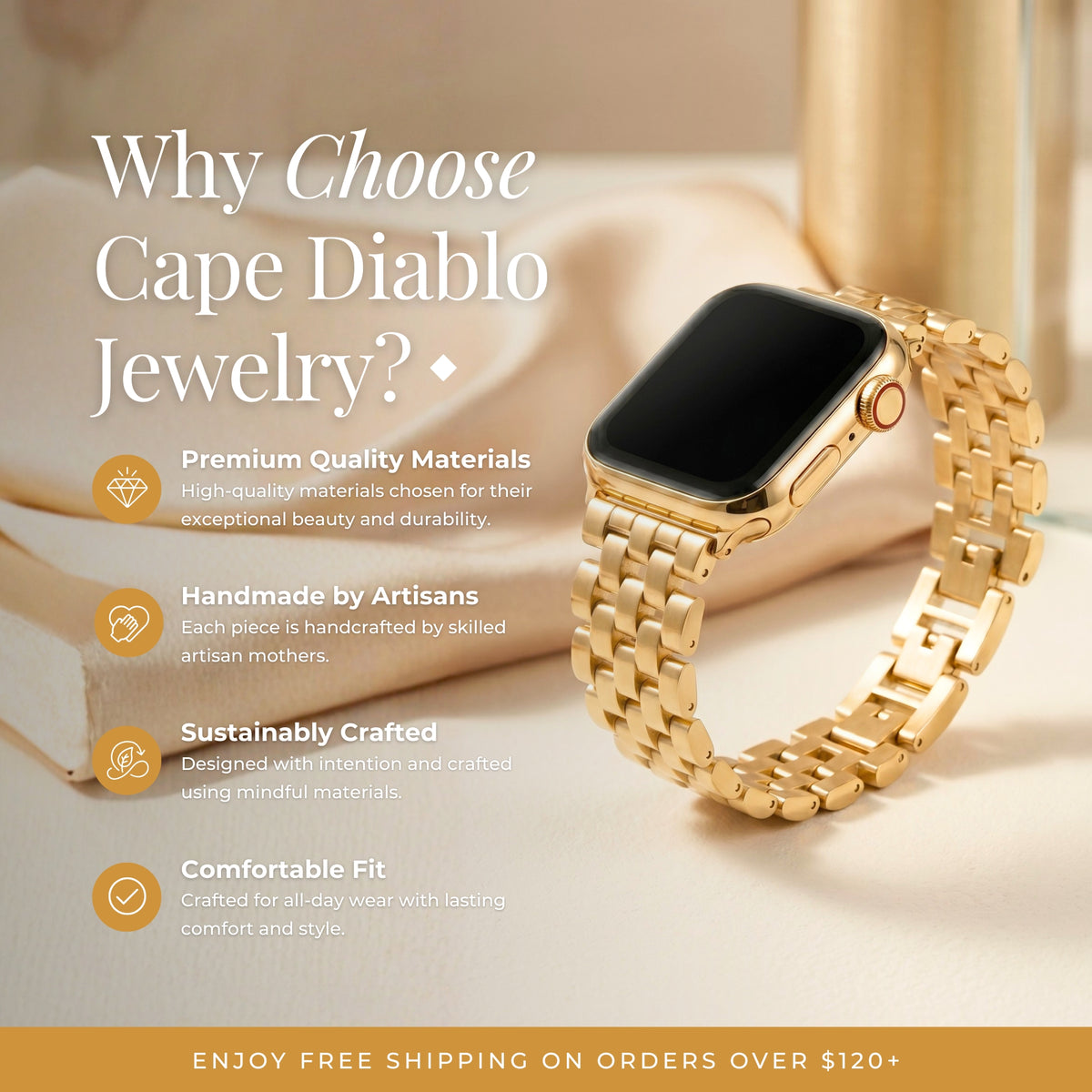 Correa de lujo Golden Chic para Apple Watch
