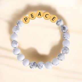 Pulsera de inspiración de paz Howlite