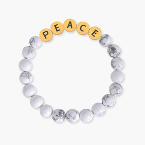 Pulsera de inspiración de paz Howlite