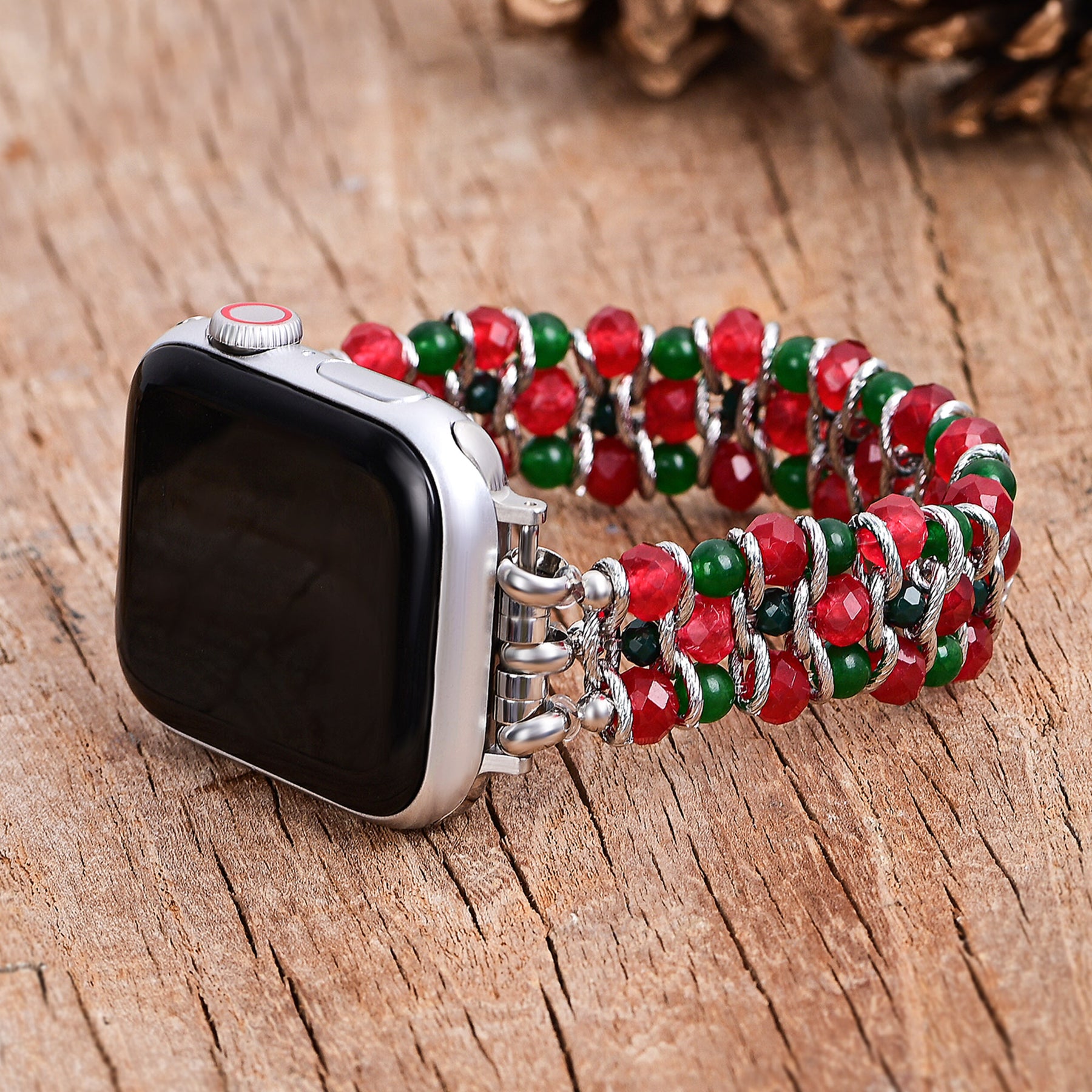 Correa elástica para Apple Watch con encanto navideño