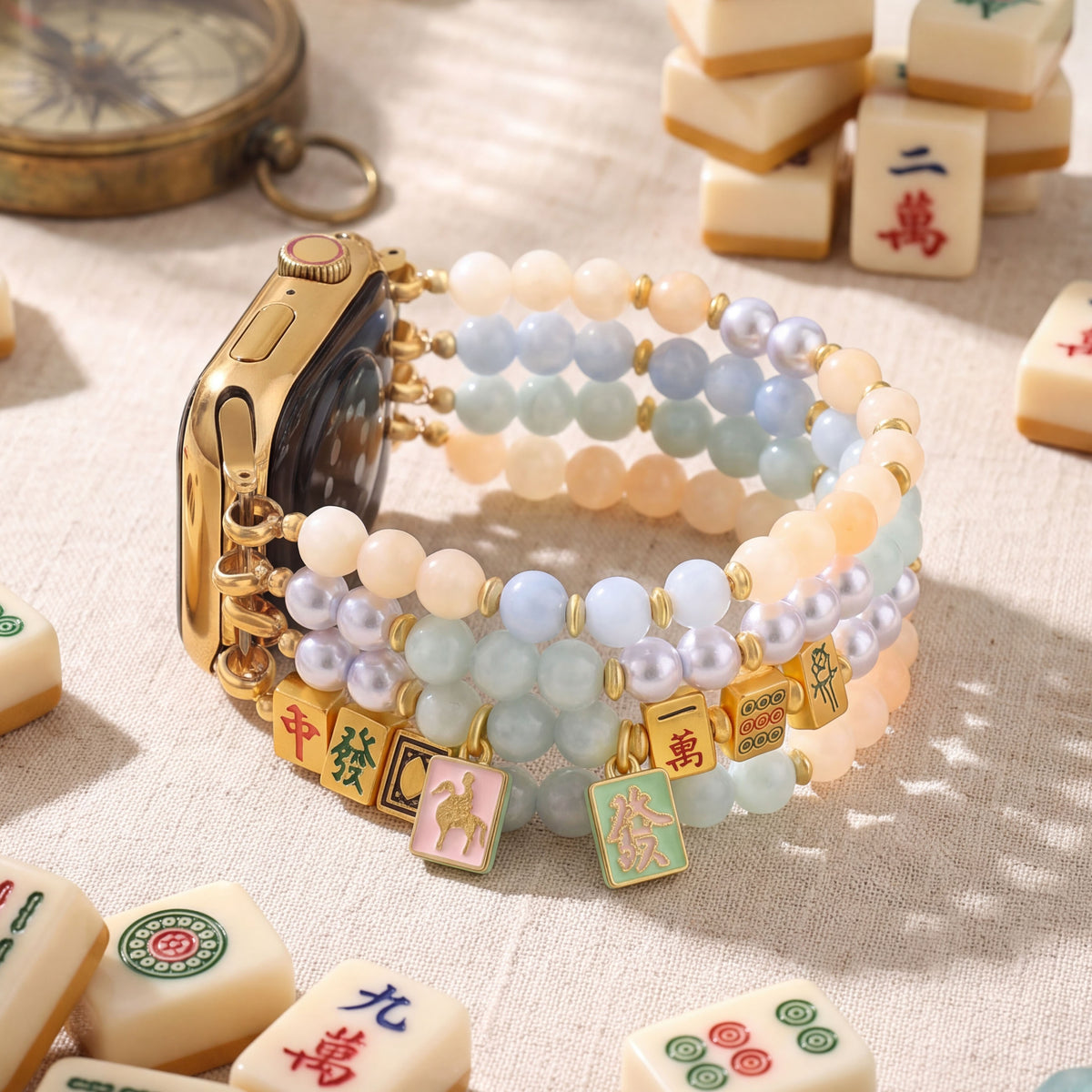Correa elástica Lucky Mahjong para Apple Watch