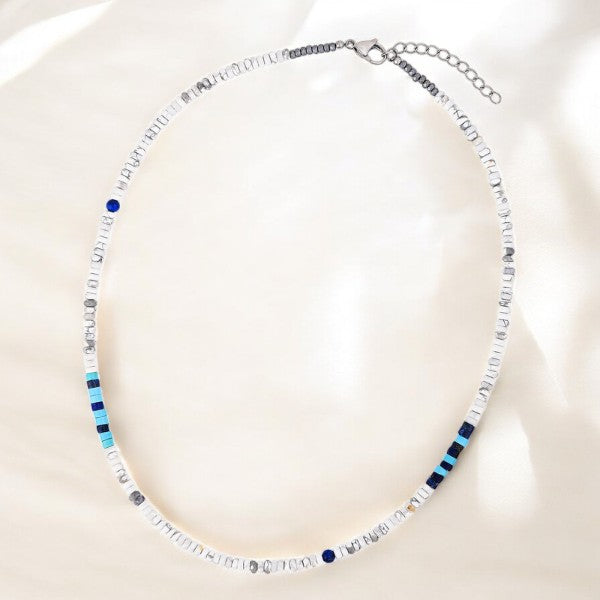 Collar Oceánico de Hematita para Hombre