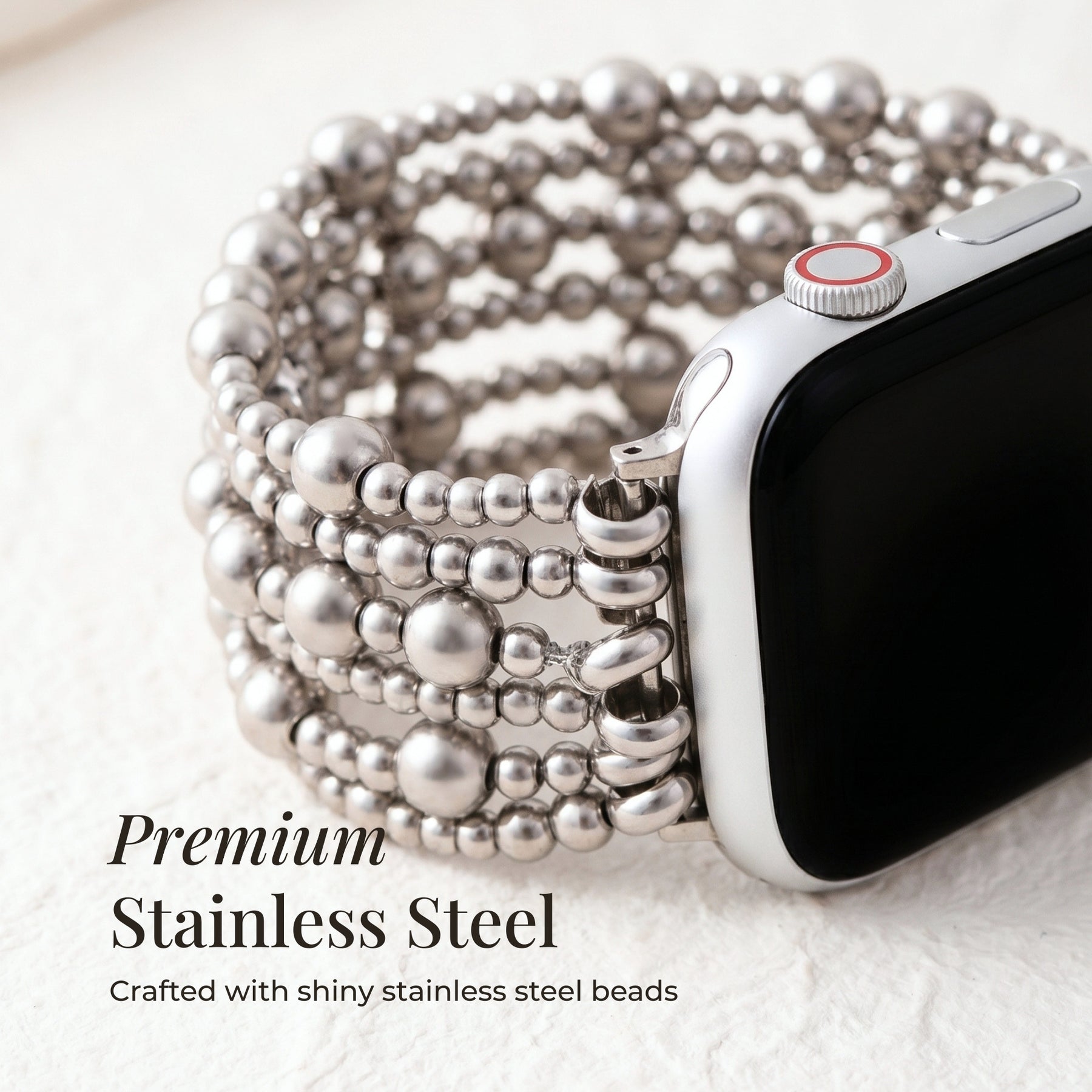 Correa Platinum Demure Stretch Apple Watch