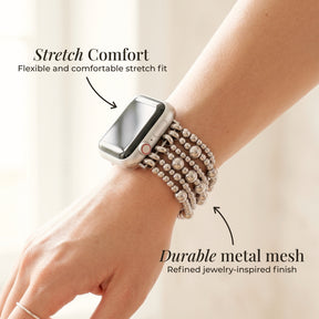 Correa Platinum Demure Stretch Apple Watch