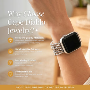 Correa Platinum Demure Stretch Apple Watch