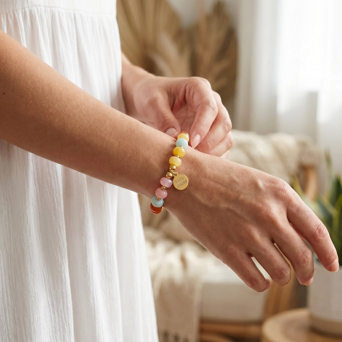 Pulsera Amber Jade Bloom
