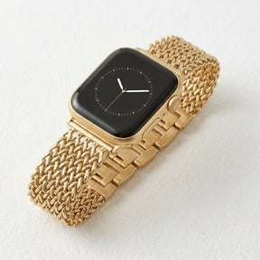 Correa de lujo para Apple Watch de cadena dorada