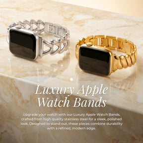 Correa de lujo para Apple Watch en panal plateado