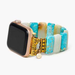 Correa elástica Apple Watch color turquesa y tierra