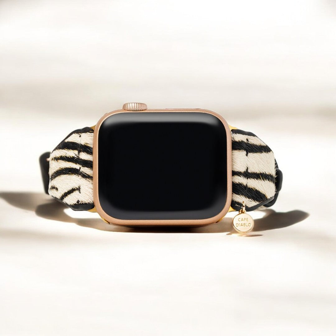 Correa de cuero de lujo Zebra Apple Watch