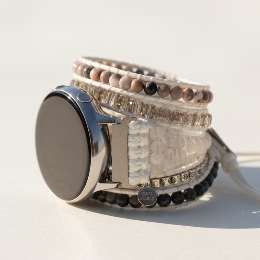 Correa para reloj Samsung Galaxy de Labradorita blanca