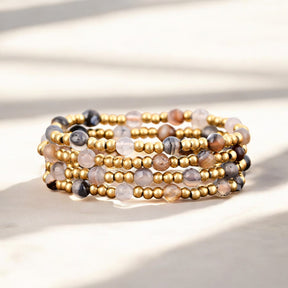 Conjunto de Pulseras de Elegancia de Ágata