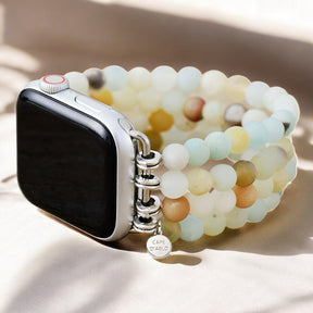 Correa elástica de jaspe amazonita para Apple Watch