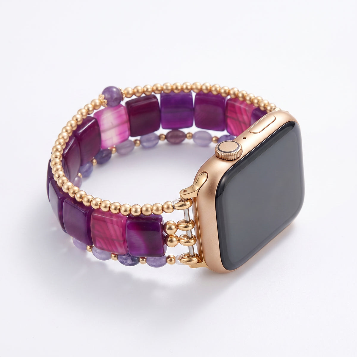 Correa elástica para Apple Watch Violet Hour Amethyst plateada