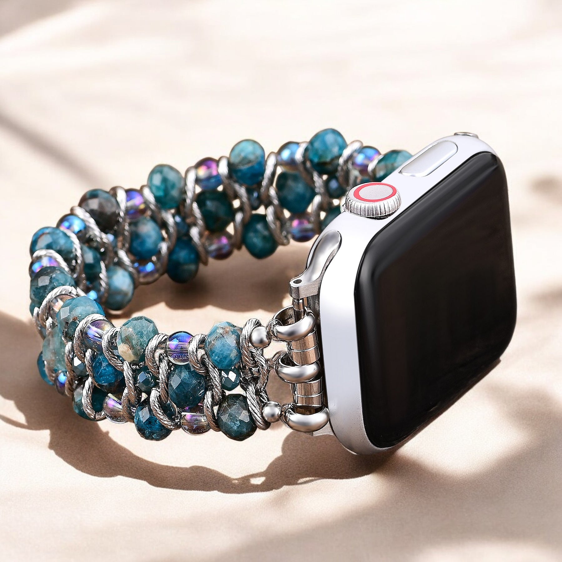 Correa trenzada de Apatita Azul para Apple Watch
