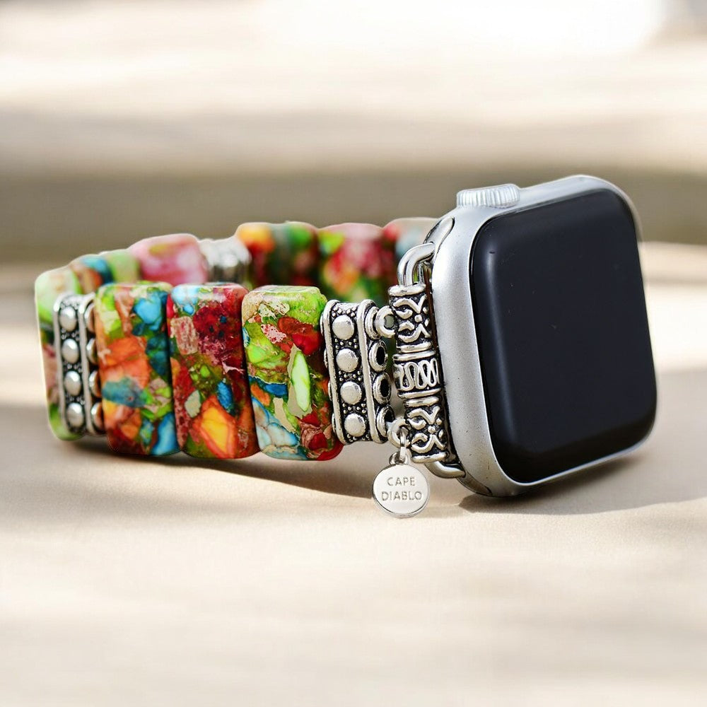 Correa elástica Apple Watch con flores elegantes