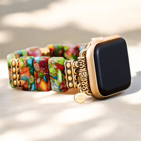 Correa elástica Apple Watch con flores elegantes
