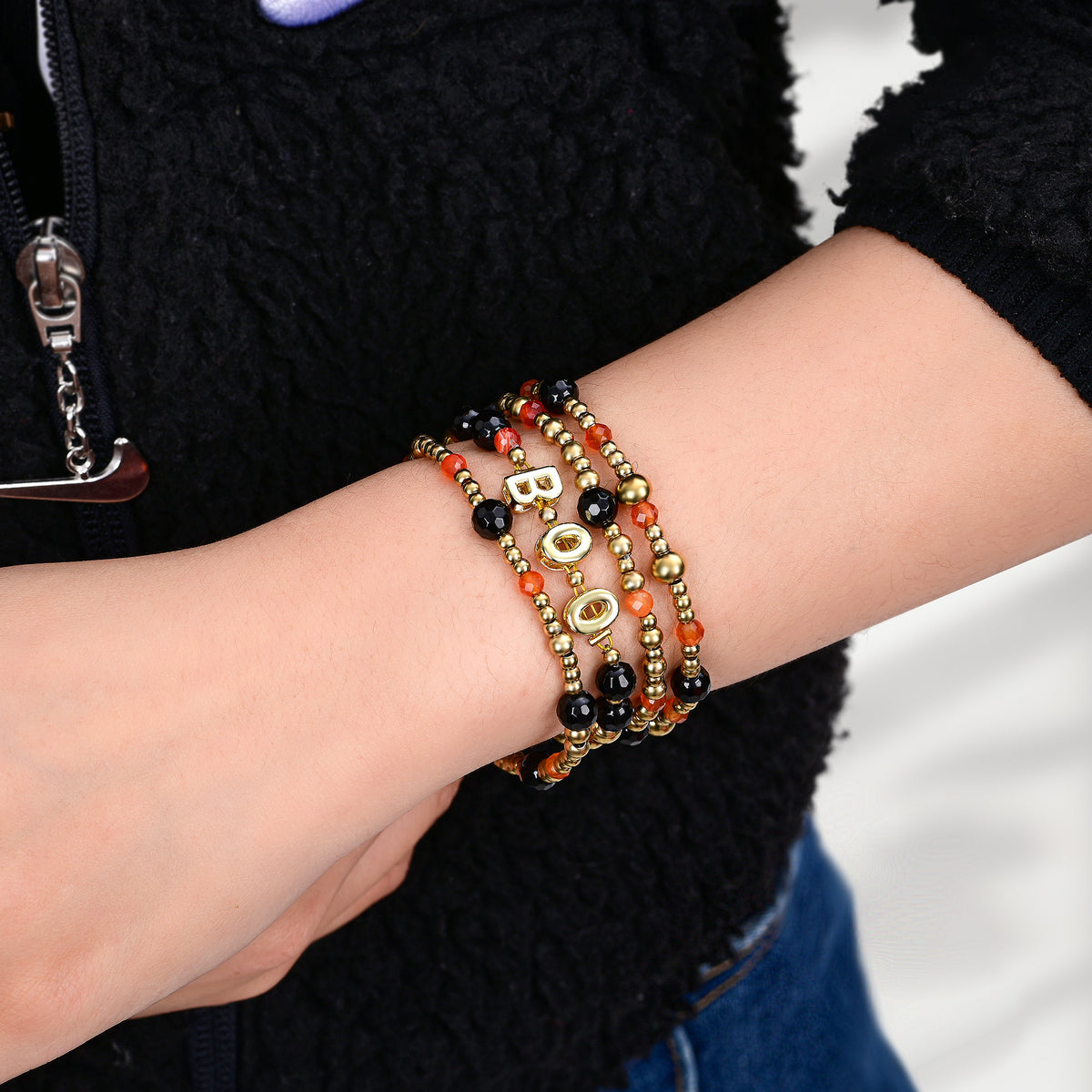 Set de Pulseras Brillantes Espeluznantes de Halloween