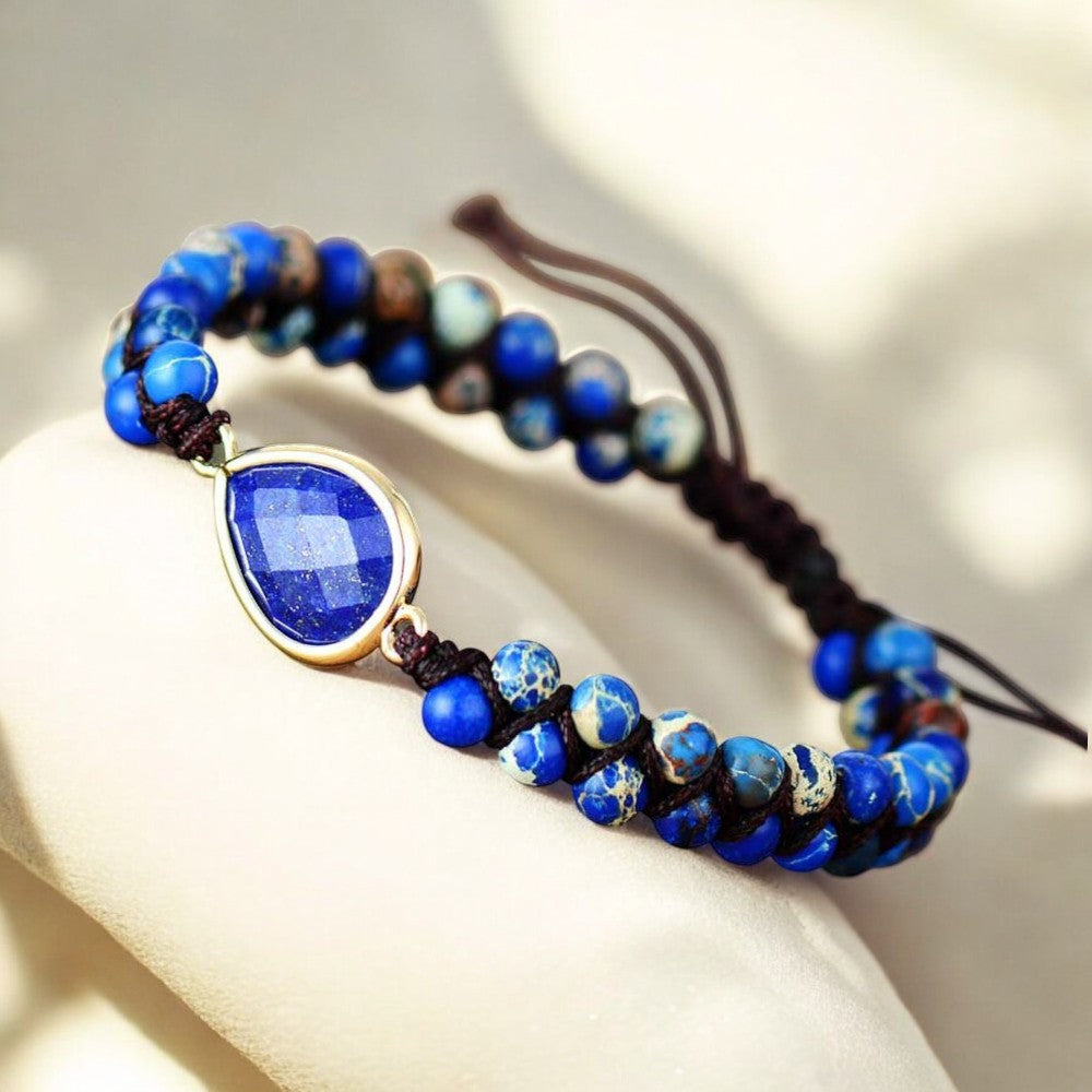 Pulsera de energía delicada de lapislázuli